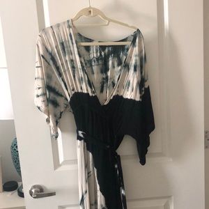Lulus tie dye wrap maxi dress